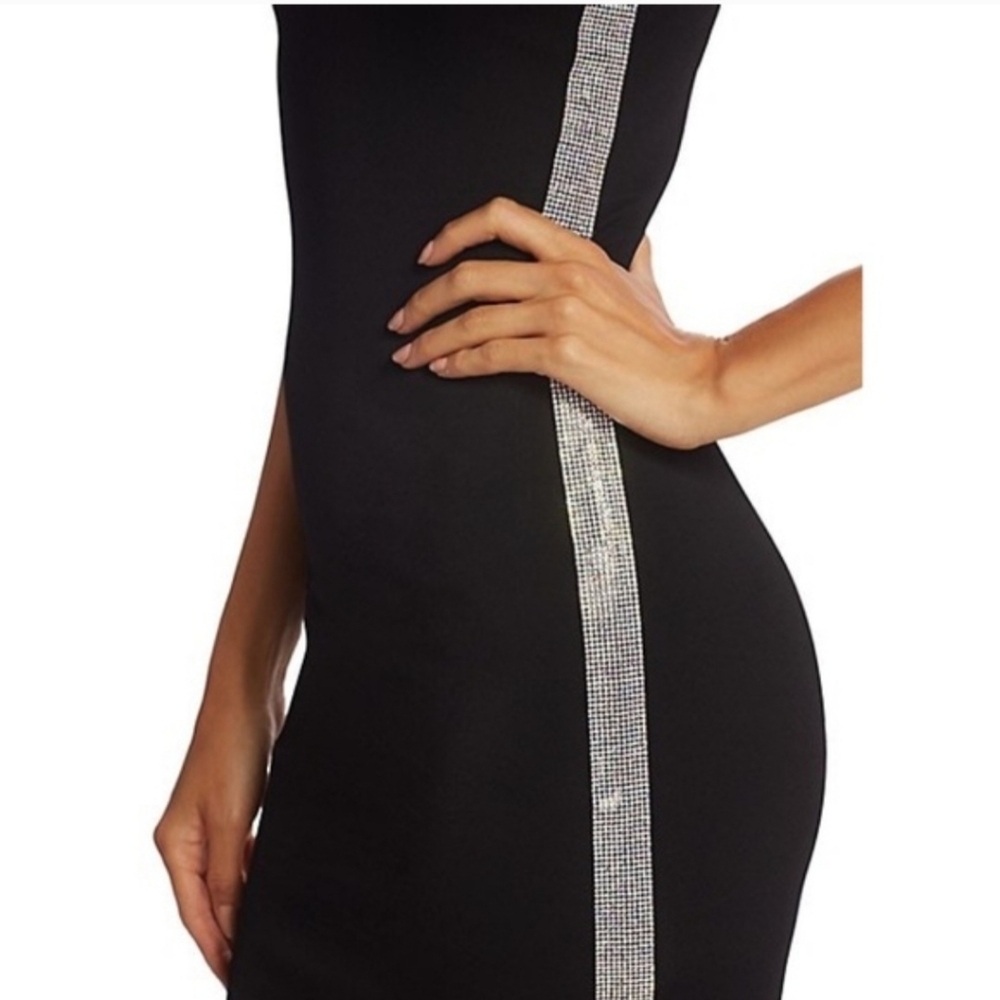 Alice + Olivia Noni Embellished Mini Bodycon Dress size 2 - Picture 4 of 13